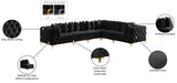 Tremblay Velvet / Engineered Wood / Metal / Foam Contemporary Black Velvet Modular Sectional - 138" W x 108" D x 33" H