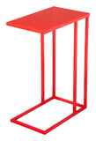 English Elm EE2844 Iron Modern Commercial Grade Side Table Red Iron