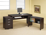Skylar Contemporary Computer Desk with Keyboard Drawer Cappuccino