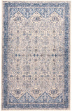 Ainsley Tribal Ornamental Rug w/Border, Glacier Blue/Ivory/Gray, 8ft x 11ft