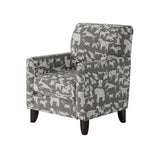 Fusion 702-C Transitional Accent Chair 702-C Doggie Graphite Accent Chair