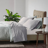 600 Thread Count Casual 60% Cotton X 40% Polester Sateen Cooling Sheet Sets W/ Huntsman Cooling Chemical