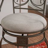 Beeson Big And Tall Counter Stool Arm Pewter