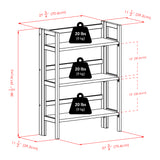 Winsome Wood Terry 3-Tier Foldable Shelf, Stackable, Walnut 94896-WINSOMEWOOD