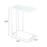 English Elm EE2844 Iron Modern Commercial Grade Side Table White Iron