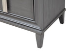 Alpine Furniture Lorraine 2 Drawer Nightstand, Dark Grey 8171-02 Dark Grey Pine & Poplar Solids with Mindy Veneer 27 x 17.5 x 28.5