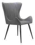 Zuo Modern Alejandro 100% Polyurethane, Plywood, Steel Modern Commercial Grade Dining Chair Set - Set of 2 Vintage Black, Black 100% Polyurethane, Plywood, Steel