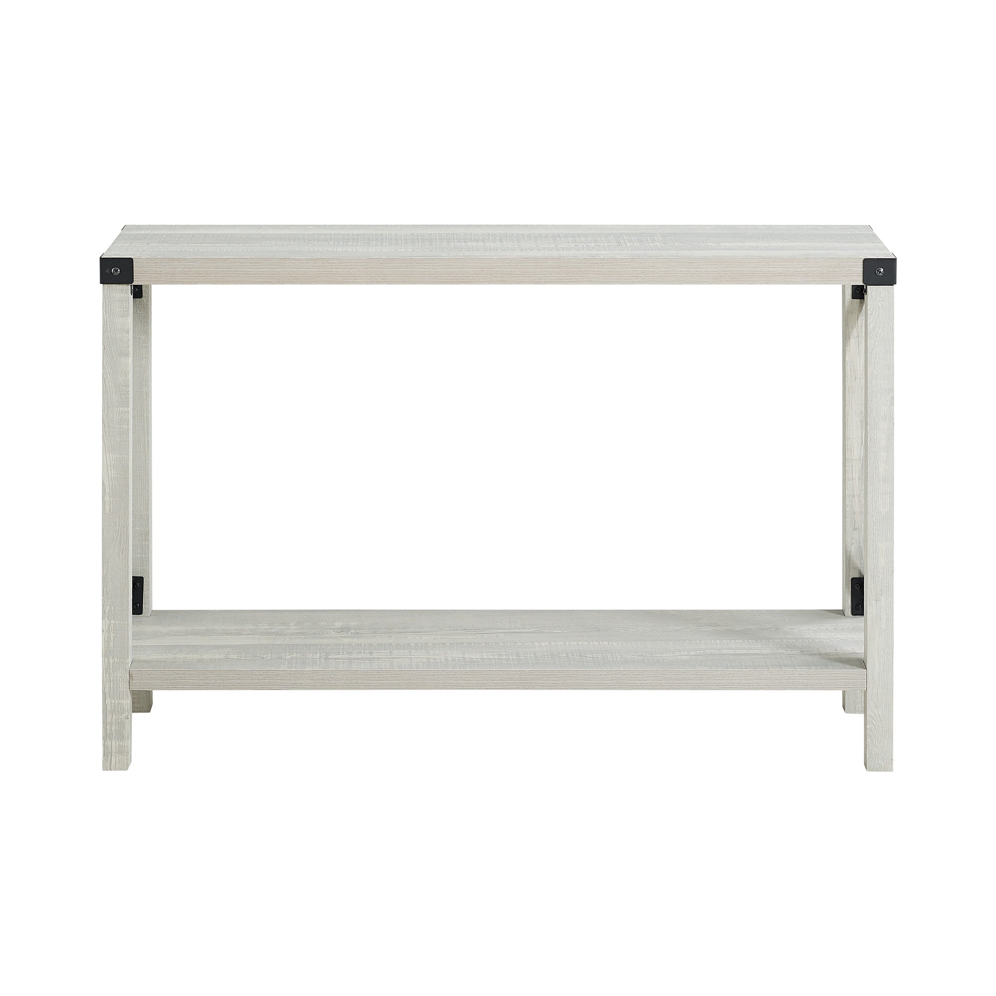 46" Rustic Farmhouse Metal X Entry Table - Stylish Design with Open Sh