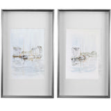 New England Port Framed Prints - Set of 2