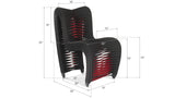 Seat Belt Dining Chair, Black/Red