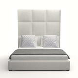 Nativa Interiors Moyra Square Tufted Upholstered High 87" Solid + Manufactured Wood / Revolution Performance Fabrics® Commercial Grade Panel Bed Off White Queen - 65.00"W x 86.00"D x 87.00"H