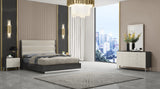 Whiteline Modern Living Pino Bed King BK1752-DGRY/LGRY