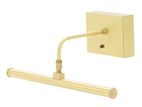 Battery Operated Slim-LED 12" Satin Brass Picture Light