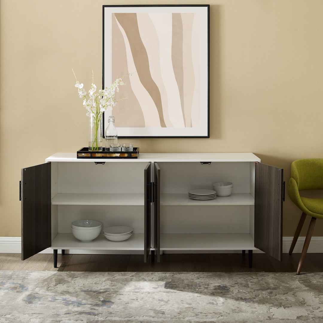 Modern on sale bookmatch buffet