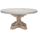 Essentials for Living Bella Antique Bastille Round Dining Table Base 8078-RD.SGRY-PNE