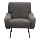 Cameron Accent Chair in Chair Boucle Textured Fabric w/ Black Leg