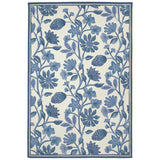 Trans-Ocean Liora Manne Capri Floral Vine Casual Indoor/Outdoor Hand Tufted 80% Polyester/20% Acrylic Rug Blue 7'6" x 9'6"