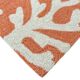 Trans-Ocean Liora Manne Capri Coral Border Casual Indoor/Outdoor Hand Tufted 80% Polyester/20% Acrylic Rug Coral 8'3" x 11'6"