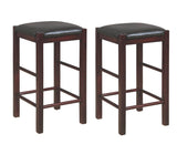 Lancer Backless Counter Stools, Espresso - Set of Two