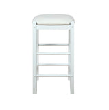 Lancer Backless Counter Stools, White - Set of Two