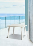 Whiteline Modern Living Rio Indoor/Outdoor Square Aluminum Dining Table Matte White DT1593S-WHT