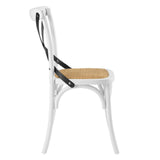 Gear Dining Side Chair White Black EEI-1541-WHI-BLK