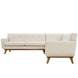 Engage L-Shaped Upholstered Fabric Sectional Sofa Beige EEI-2108-BEI-SET