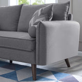 Revive Upholstered Fabric Loveseat Light Gray EEI-3091-LGR