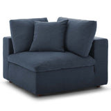 Commix Down Filled Overstuffed 7-Piece Sectional Sofa Azure EEI-3364-AZU