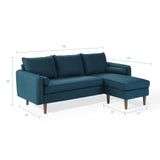 Revive Upholstered Right or Left Sectional Sofa Azure EEI-3867-AZU
