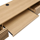 Modway Furniture Render Wall Mount Wood Office Desk XRXT Oak EEI-5865-OAK