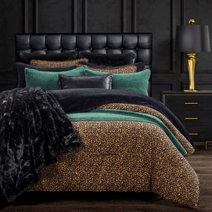 HiEnd Accents Adrienne Comforter Set FB2115-SK-GD Gold Face: 100% Polyester, Back: 100% Cotton, Filling: 100% Polyester 110x96x3