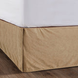 HiEnd Accents Velvet Bed Skirt FB6300BS-KG-TN Tan 100% polyester 78x80x18