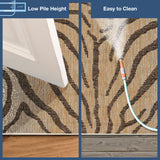 Trans-Ocean Liora Manne Carmel Zebra Casual Indoor/Outdoor Power Loomed 87% Polypropylene/13% Polyester Rug Sand 7'10" x 9'10"