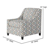 Fusion 552-C Transitional Accent Chair 552-C Truth or Dare Salt Accent Chair