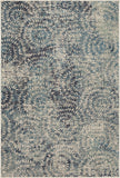 Karastan Rugs Imprinted Blooms Aqua 9' 6" x 12' 11" Area Rug