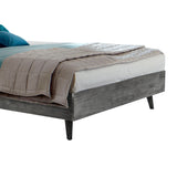 Mohave Mid Century Tundra Gray Acacia Queen Platform Bed