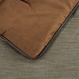 HiEnd Accents Highland Lodge Comforter Set LG1860-TW-OC Brown Comforter - Face: 100% polyester; Back: 100% cotton; Fill: 100% polyester. Bed Skirt - Skirt: 100% polyester; Decking: 100% polyester. Pillow Sham - 100% polyester. Accent Pillow - Shell: 100% polyester; Fill: 100% polyester. 68X88X3
