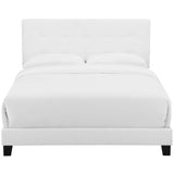 Amira Full Upholstered Fabric Bed White MOD-6000-WHI
