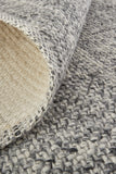 Naples Space Dyed In/Outdoor Flatweave, Charcoal Gray, 2ft x 3ft Area Rug