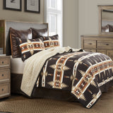 HiEnd Accents Yosemite Reversible Quilt Set QL1839-TW-OC Multi Color Face and Back: 100% cotton; Fill: 100% polyester 68x88x0.1