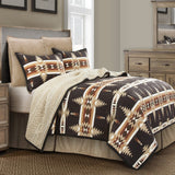 HiEnd Accents Yosemite Reversible Quilt Set QL1839-TW-OC Multi Color Face and Back: 100% cotton; Fill: 100% polyester 68x88x0.1