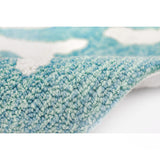 Trans-Ocean Liora Manne Capri Coral Border Casual Indoor/Outdoor Hand Tufted 80% Polyester/20% Acrylic Rug Aqua 8'3" x 11'6"