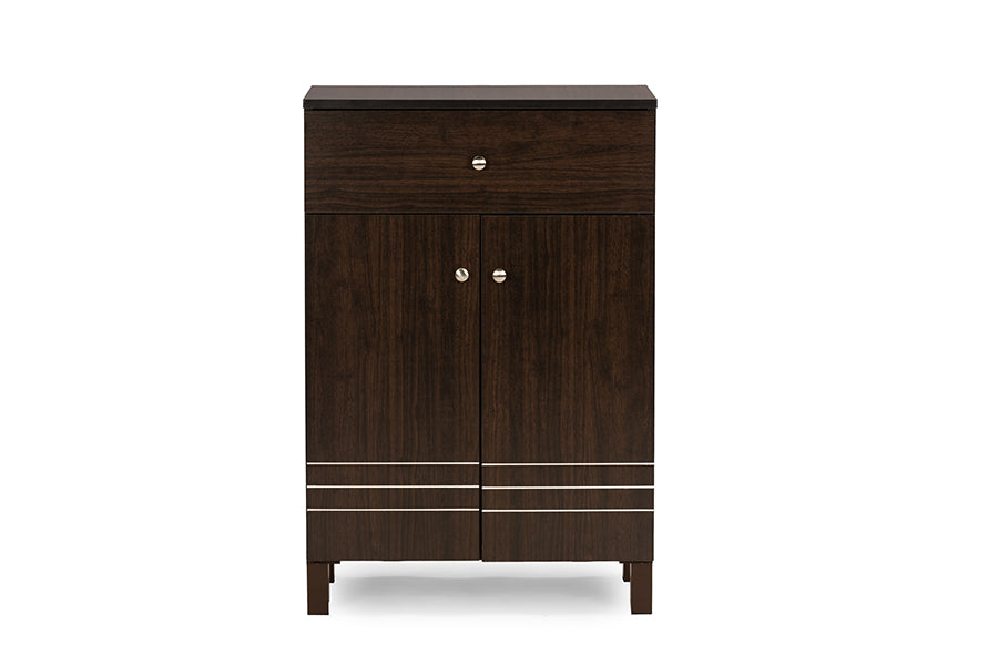 Dark Brown Modern Shoe Cabinet