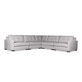 Nativa Interiors Chester Solid + Manufactured Wood / Revolution Performance Fabrics® 5 Pieces Modular Symmetrical Sectional with Ottoman Grey 128.00"W x 128.00"D x 33.00"H