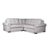 Nativa Interiors Sylviane Solid + Manufactured Wood / Revolution Performance Fabrics® 3 Pieces Modular Symmetrical Sectional with Ottoman Grey 83.00"W x 83.00"D x 33.00"H
