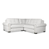 Nativa Interiors Sylviane Solid + Manufactured Wood / Revolution Performance Fabrics® 3 Pieces Modular Symmetrical Sectional with Ottoman Off White 83.00"W x 83.00"D x 33.00"H