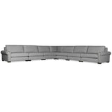 Nativa Interiors Sylviane Solid + Manufactured Wood / Revolution Performance Fabrics® 7 Pieces Modular Symmetrical Sectional with Ottoman Grey 166.00"W x 166.00"D x 33.00"H