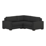 Nativa Interiors Veranda Solid + Manufactured Wood / Revolution Performance Fabrics® 3 Pieces Modular Symmetrical Sectional with Ottoman Charcoal 90.00"W x 90.00"D x 33.00"H