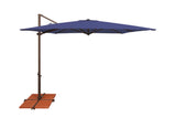 Simply Shade - Treasure Garden Skye 8.6' Square, with Cross Bar Stand in Solefin Fabric Blue Sky / Bronze  8.6' Square